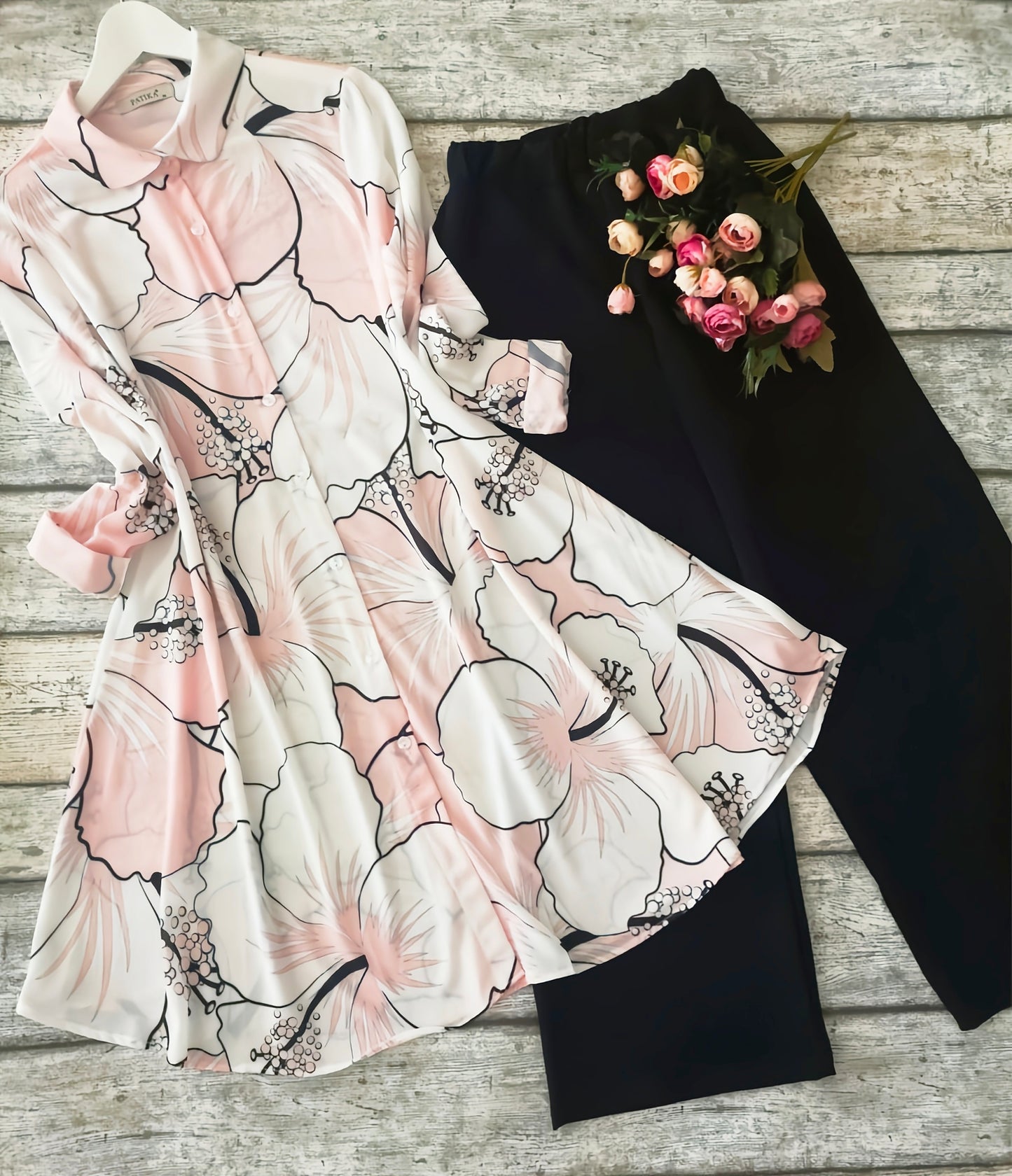 Fancy Round Light peach Color Kurti With Palazzo