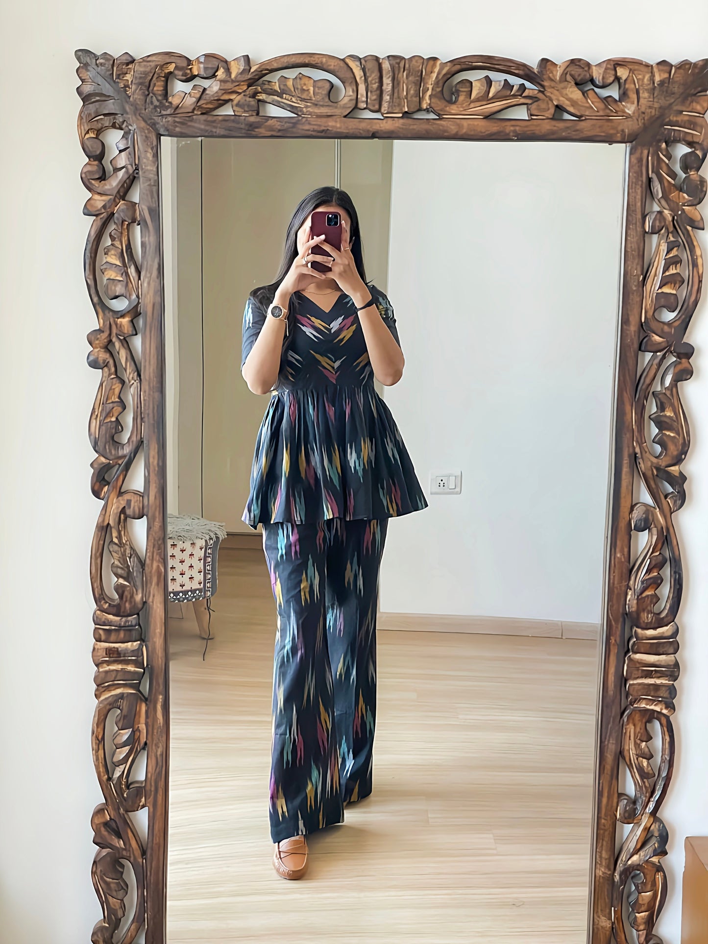 Jet Black Color Co-Ord Set