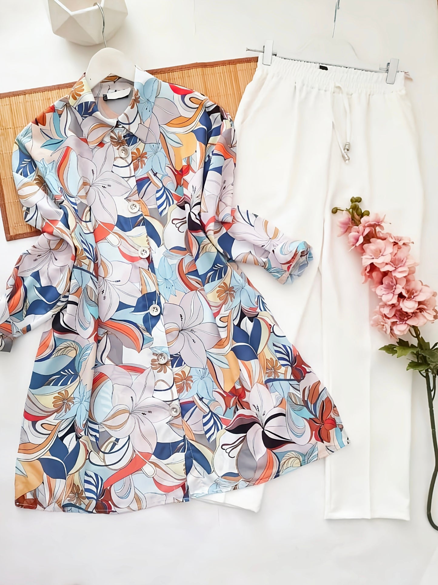 Fancy Digital Print Round Kurti With Palazzo