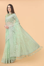 Aari Work Heavy Butterfly Net Saree