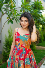 Latest Designer Multicolor Heavy Digital Print Gown