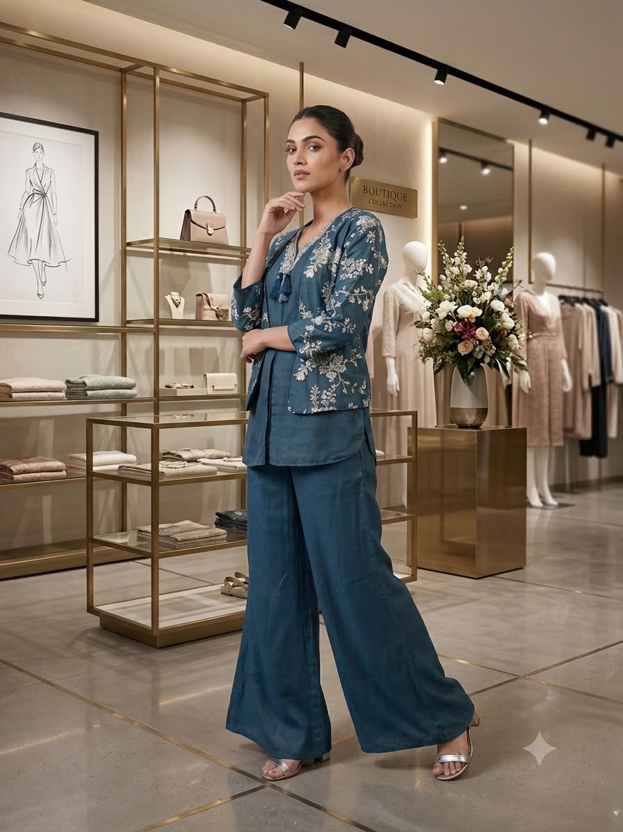 New Embroidrey Work Co-ord Set