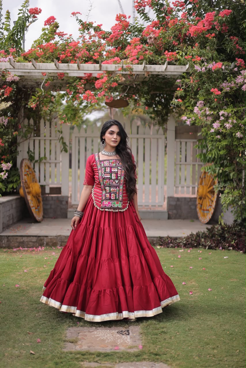 Traditional Gujrati Patchwork Lehenga Choli