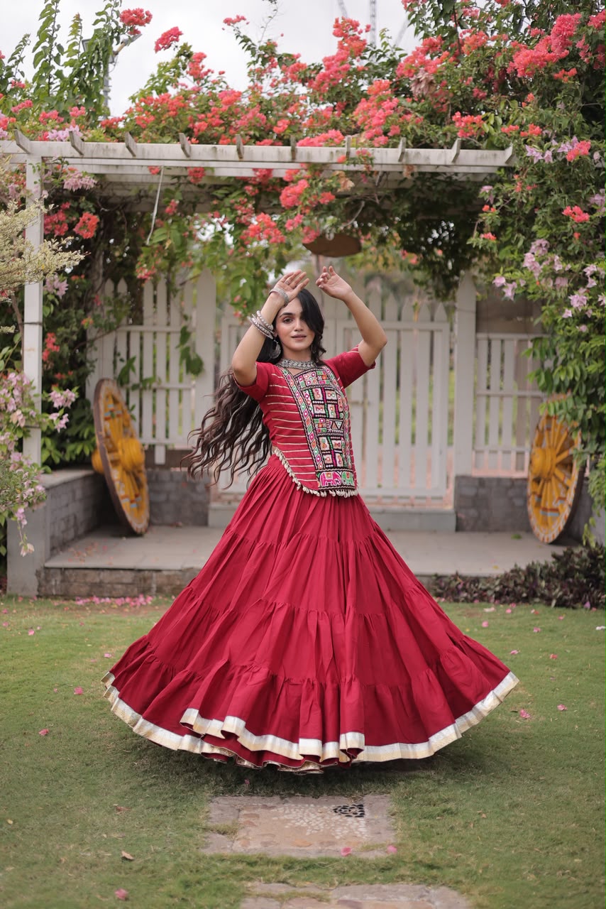 Traditional Gujrati Patchwork Lehenga Choli