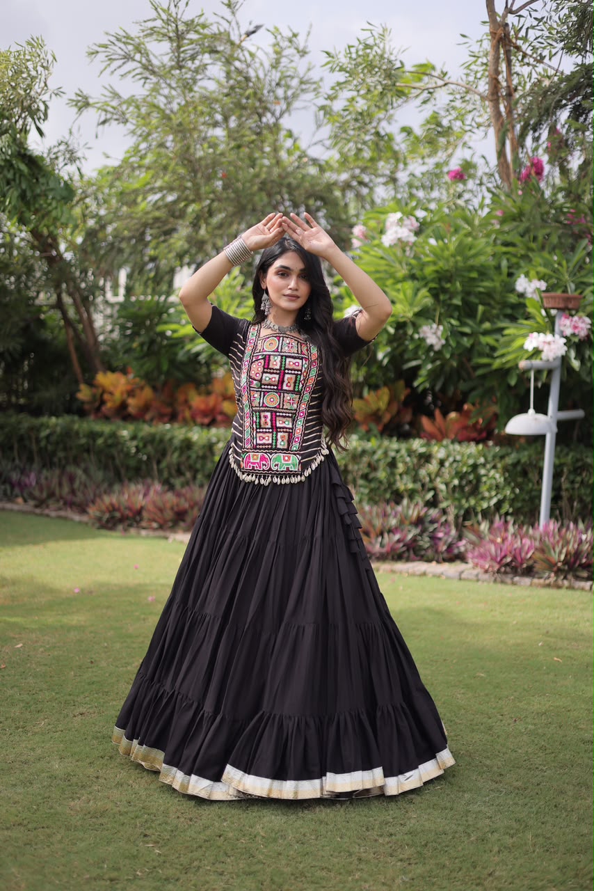 Traditional Gujrati Patchwork Lehenga Choli