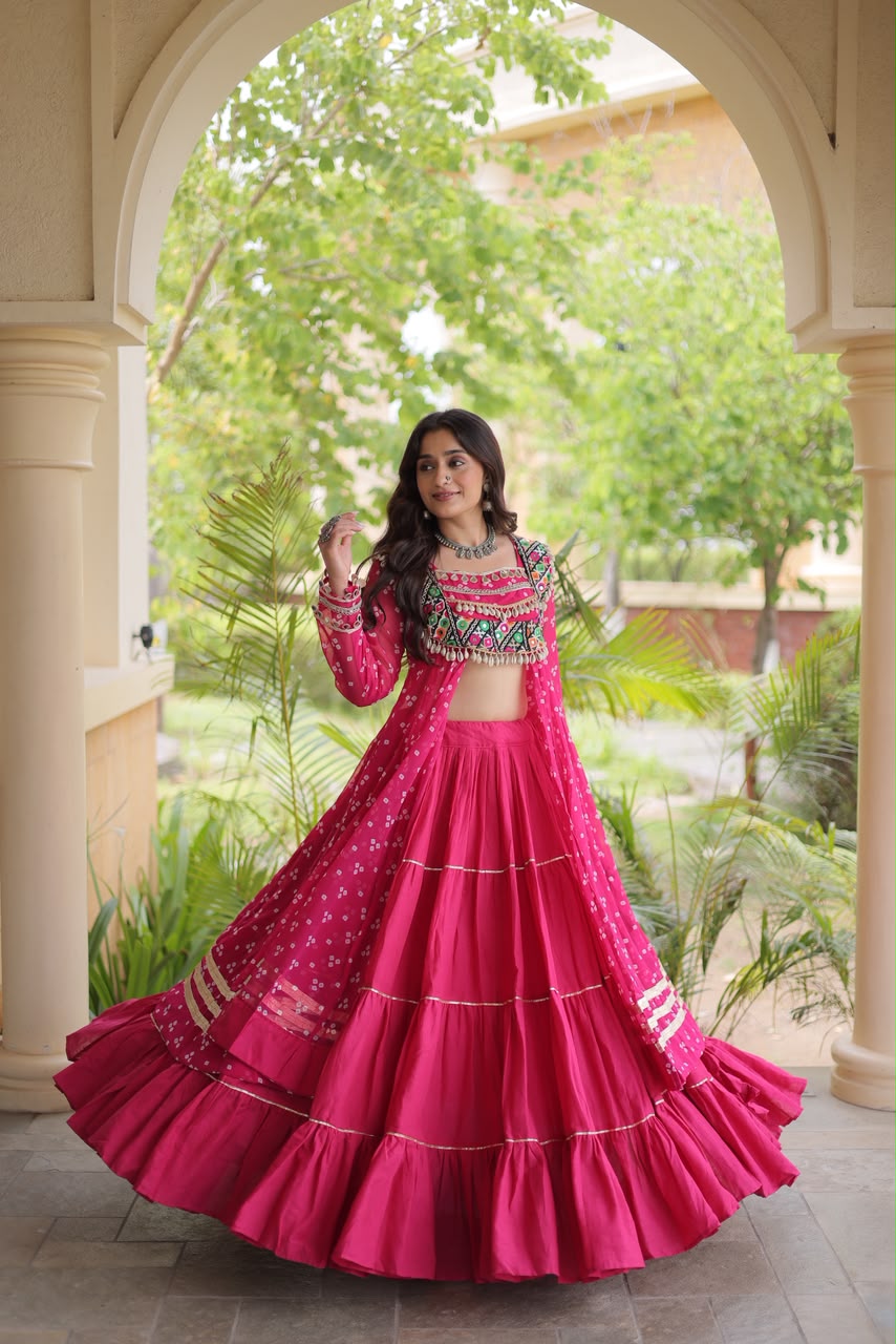 Navratri Special Indo-Western Jacket & Lehenga Set