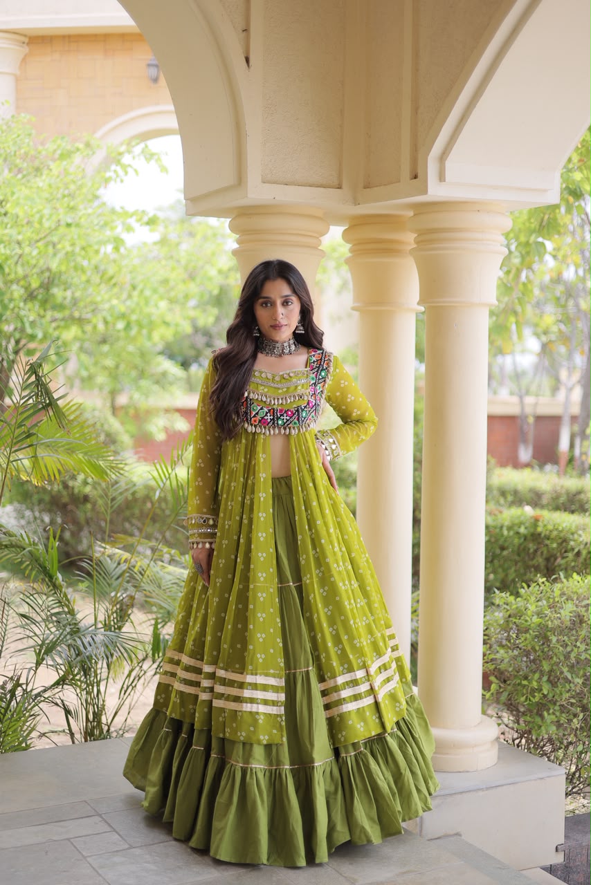 Navratri Special Indo-Western Jacket & Lehenga Set