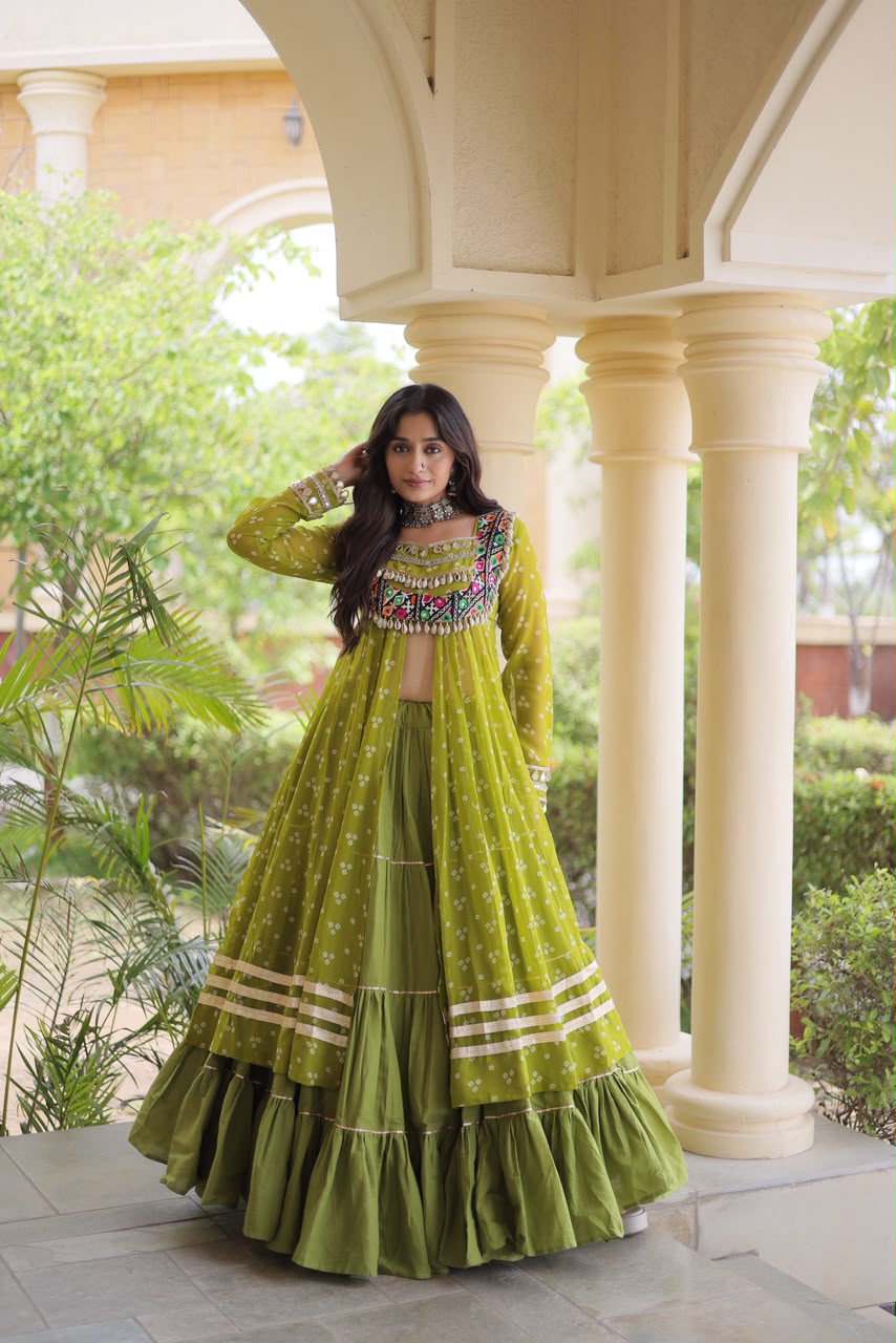 Navratri Special Indo-Western Jacket & Lehenga Set
