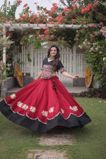 Lotus Flower Gota & Mirror Work Lehenga Choli
