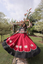 Lotus Flower Gota & Mirror Work Lehenga Choli