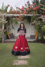 Lotus Flower Gota & Mirror Work Lehenga Choli