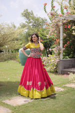 Lotus Flower Gota & Mirror Work Lehenga Choli