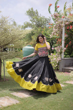 Lotus Flower Gota & Mirror Work Lehenga Choli