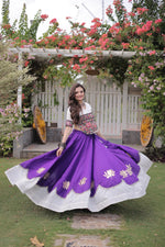 Lotus Flower Gota & Mirror Work Lehenga Choli