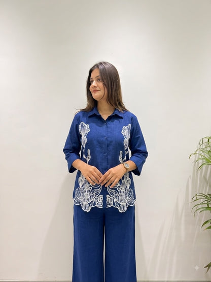 Designer Embroidrey Work Co-ord Set Cotton