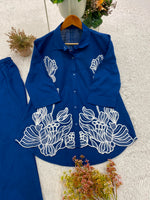 Designer Embroidrey Work Co-ord Set Cotton