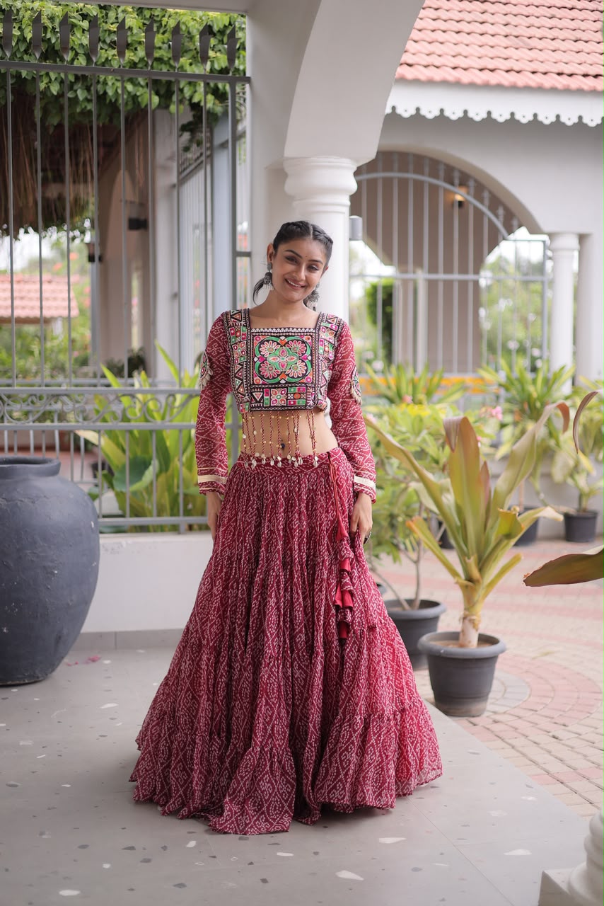 Bandhni Print Work Lehenga Choli