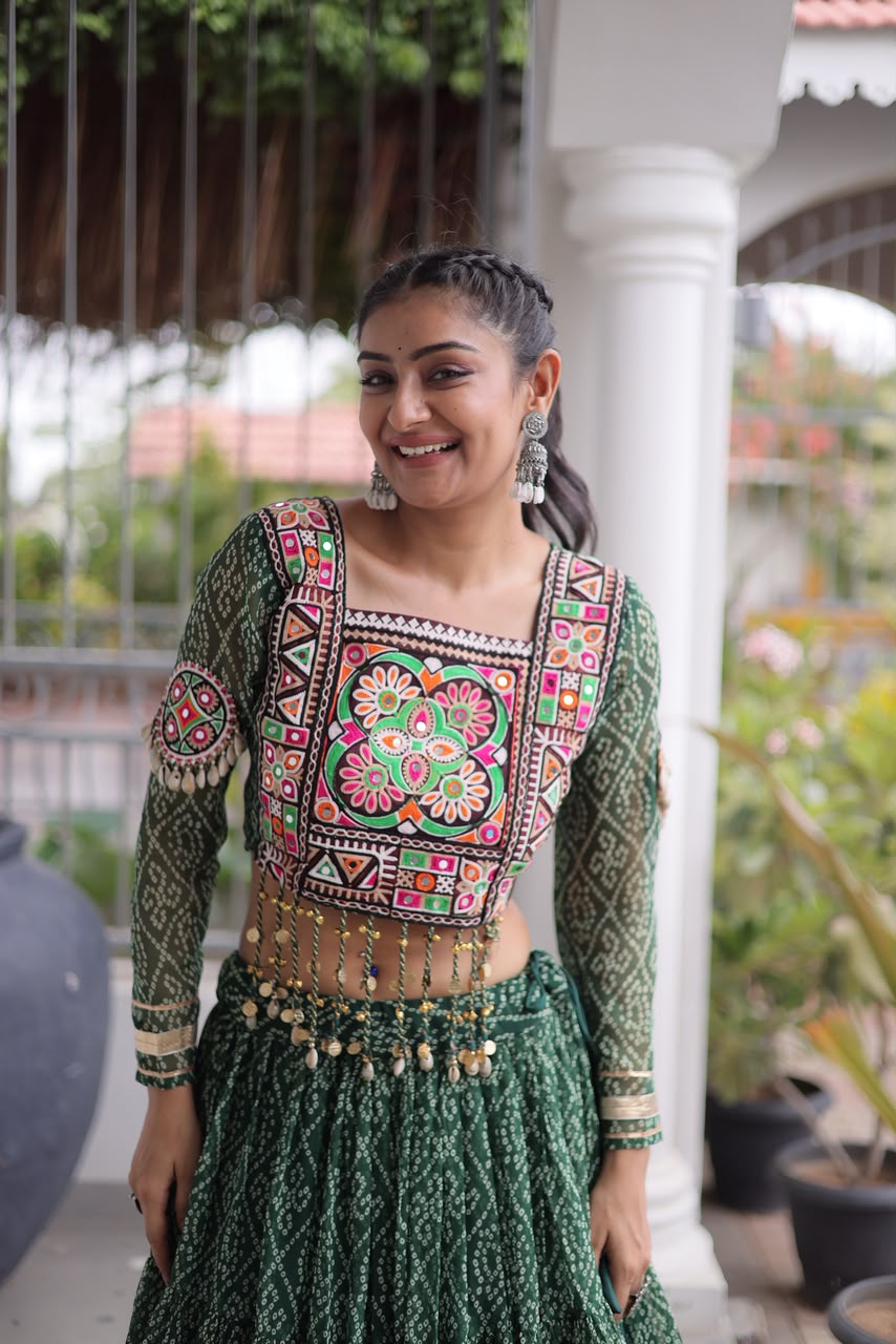 Bandhni Print Work Lehenga Choli