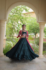 Bandhni Design Shrug With Butta Patch
