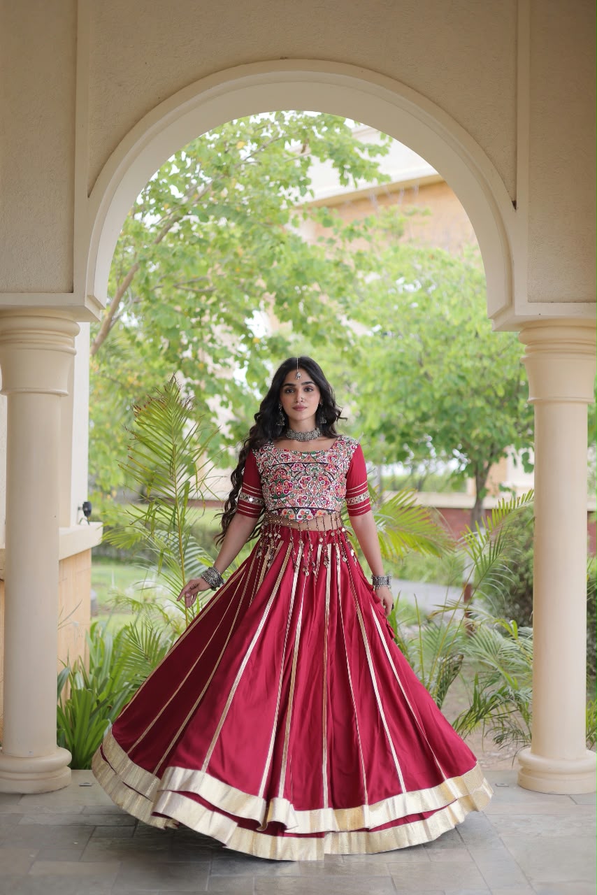 Double Gher Gota Patti Work Lehengha Choli
