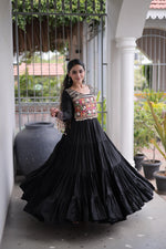 Embroidered and Mirror Work Gown