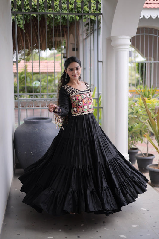 Embroidered and Mirror Work Gown