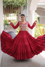 Embroidered and Mirror Work Gown