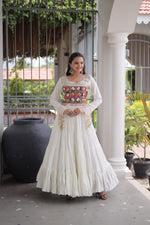 Embroidered and Mirror Work Gown