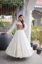 Embroidered and Mirror Work Gown