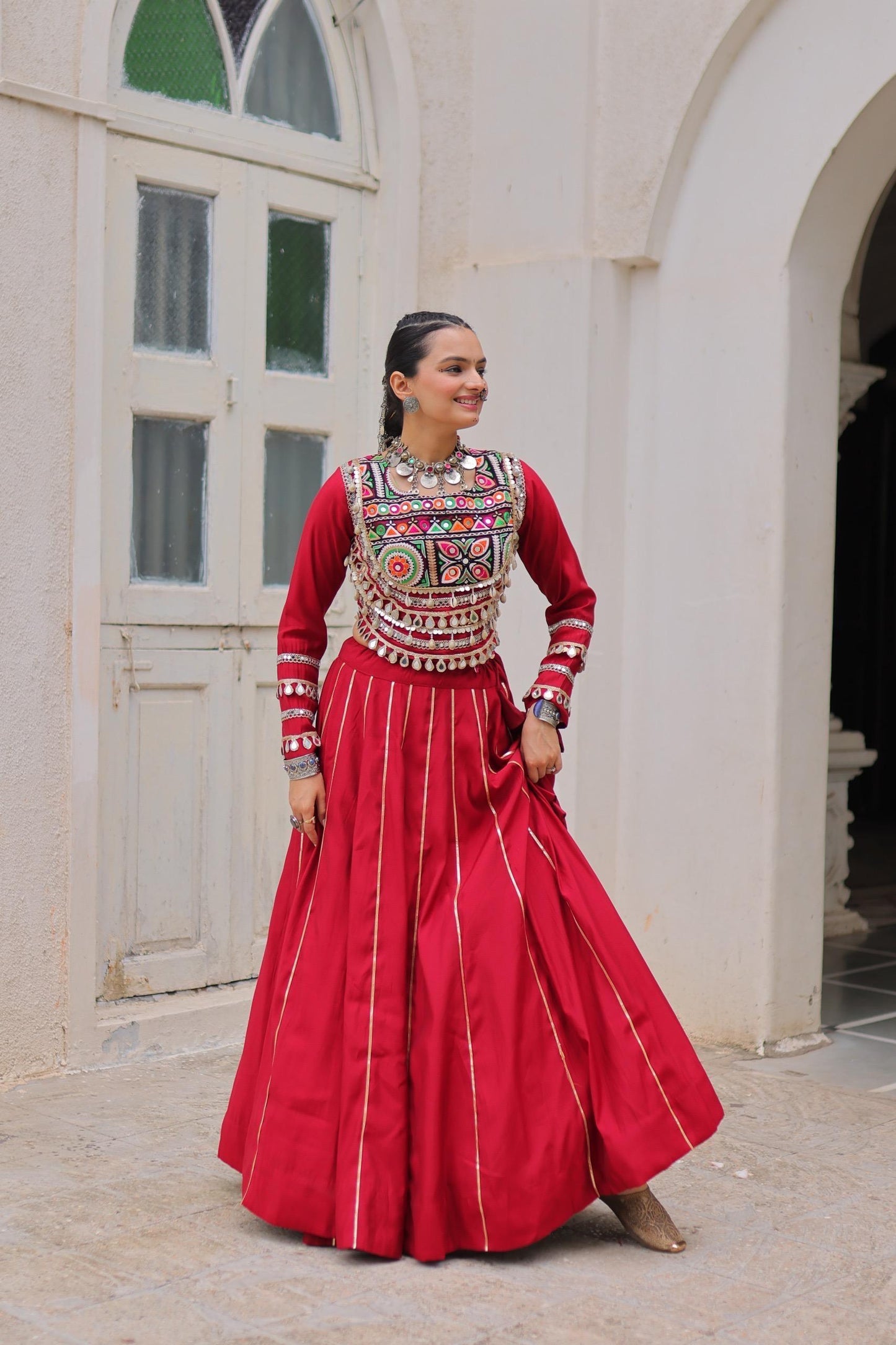 Navratri New Trading Gota Patti Lace & Miror Work