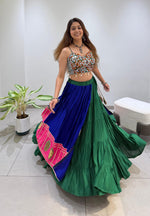 Mirror Work Gamthi Work Lehenga Choli