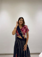 New Style Black and Marun Lahenga Choli