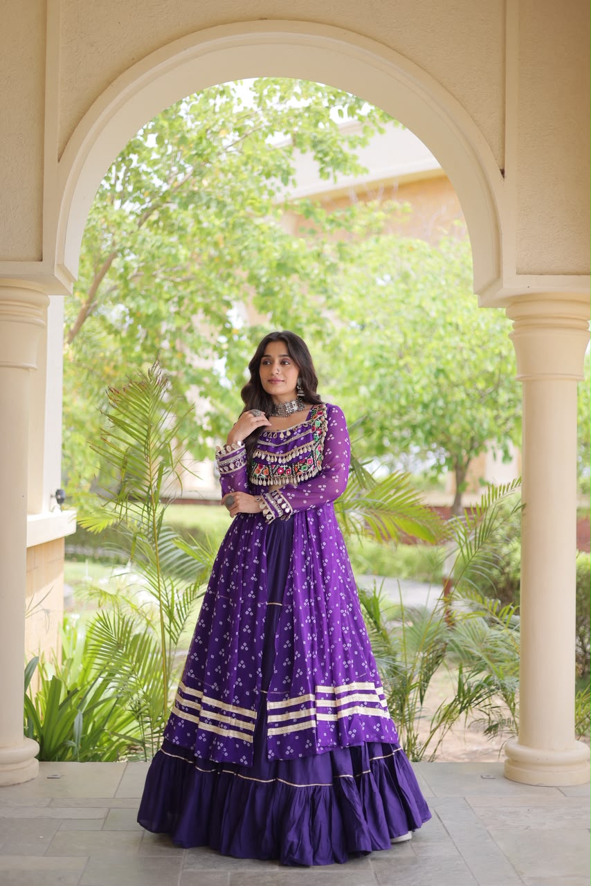 Navratri Special Indo-Western Jacket & Lehenga Set