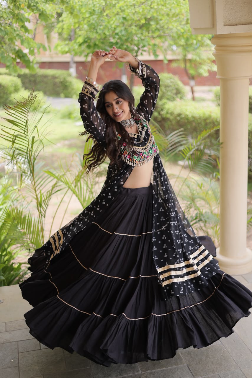 Navratri Special Indo-Western Jacket & Lehenga Set