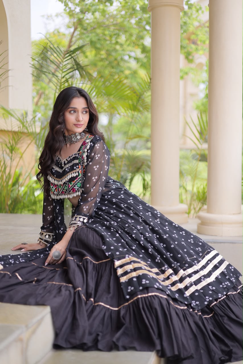 Navratri Special Indo-Western Jacket & Lehenga Set