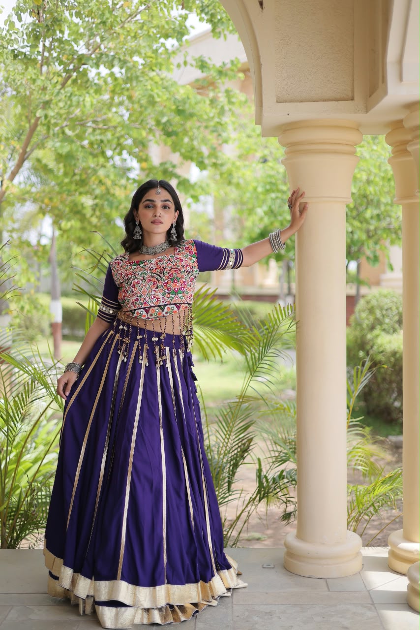 Double Gher Gota Patti Work Lehengha Choli