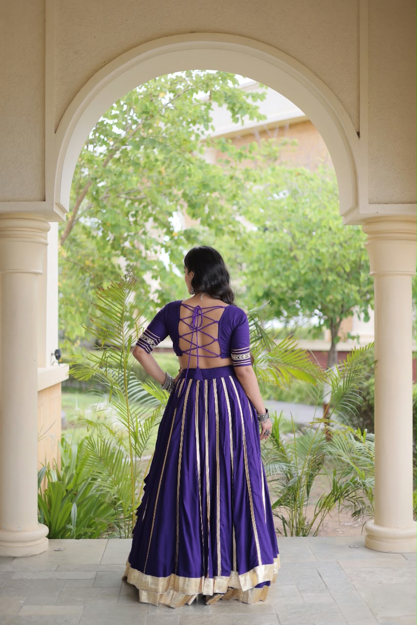 Double Gher Gota Patti Work Lehengha Choli