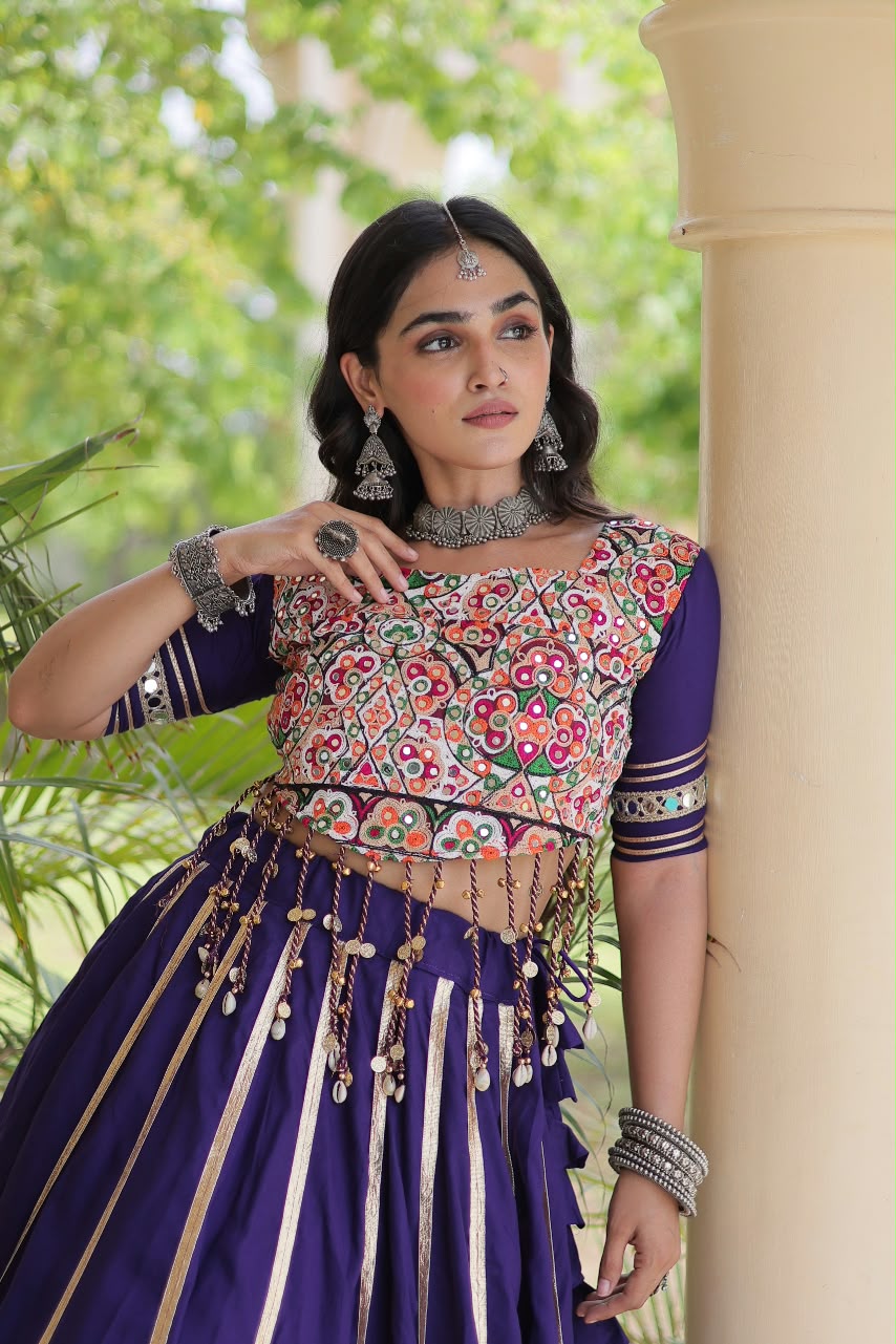 Double Gher Gota Patti Work Lehengha Choli