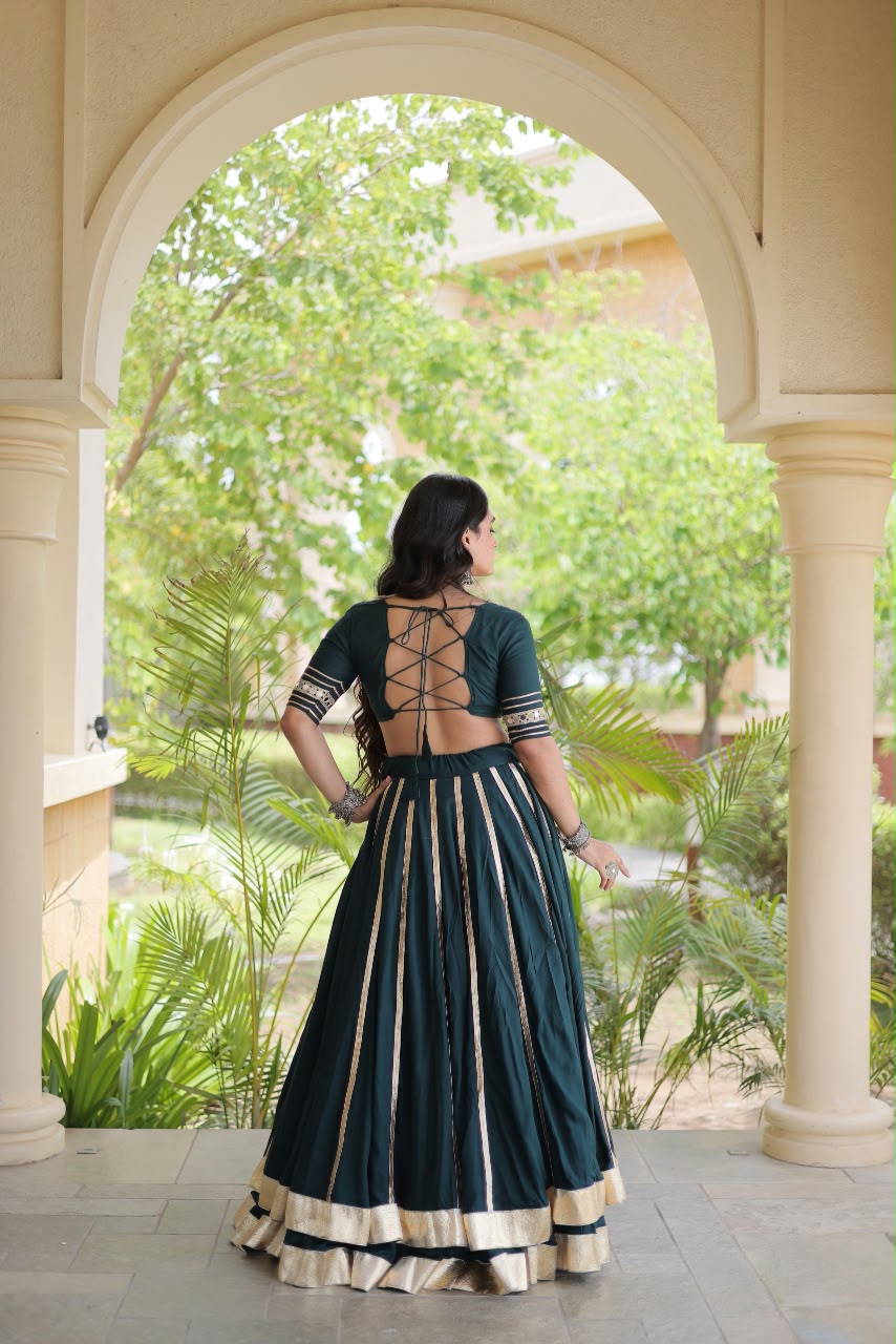 Double Gher Gota Patti Work Lehengha Choli