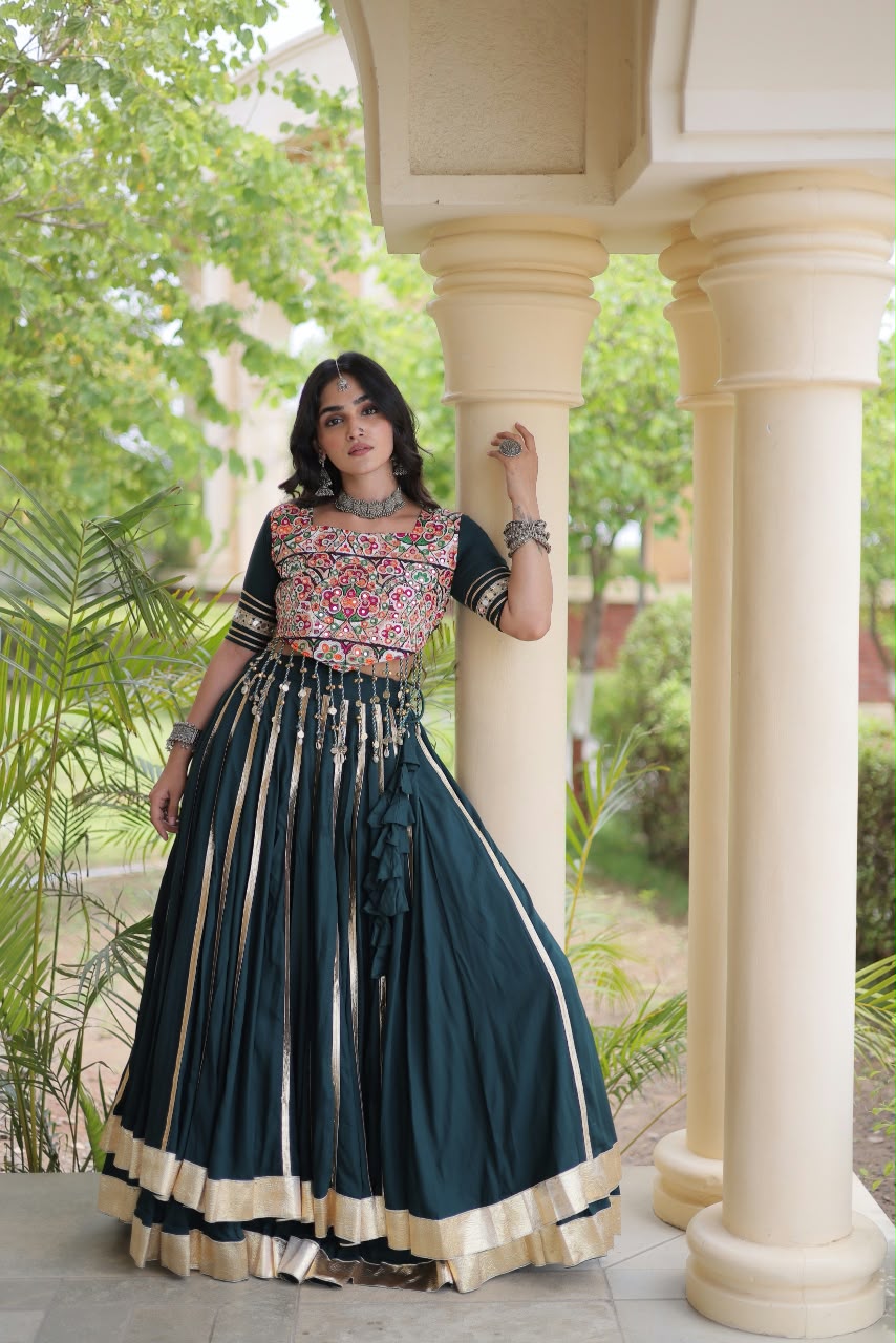 Double Gher Gota Patti Work Lehengha Choli