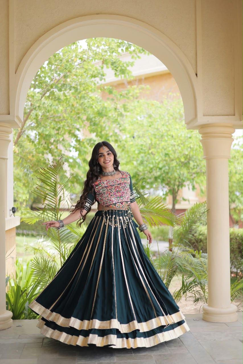 Double Gher Gota Patti Work Lehengha Choli