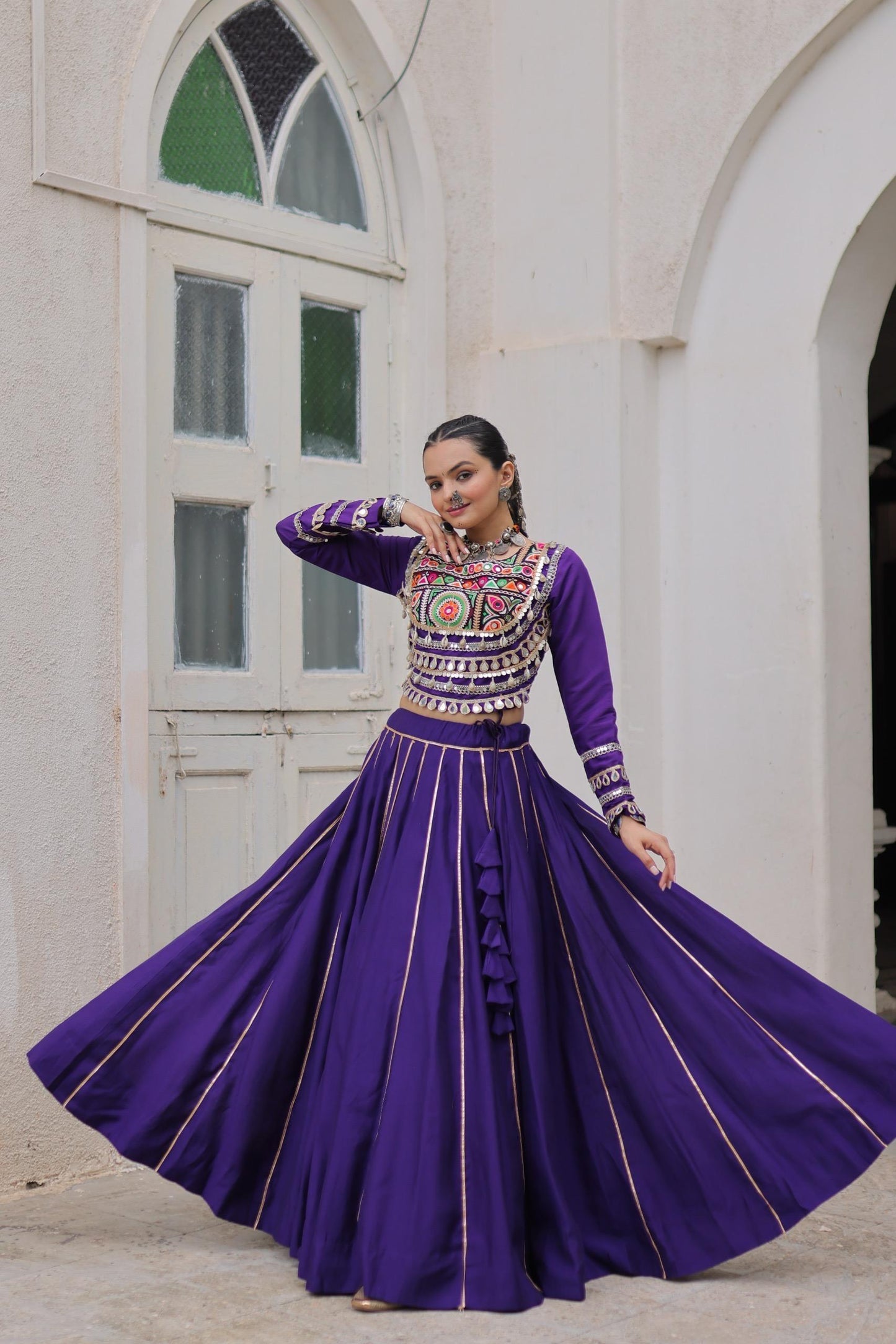 Navratri New Trading Gota Patti Lace & Miror Work